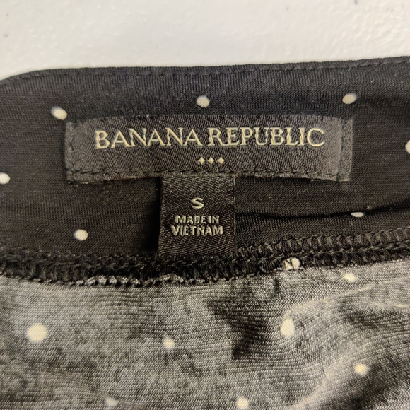 Banana Republic Black Wrap Dress With White Polka Dots Size Small - Picture 4 of 4